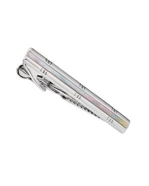 Link Up Mother Of Pearl Tie Bar - Metallic