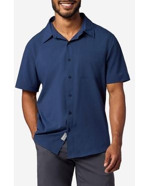 Marmot Airexchange Solarshield Upf Short Sleeve Button-Up Shirt - Blue