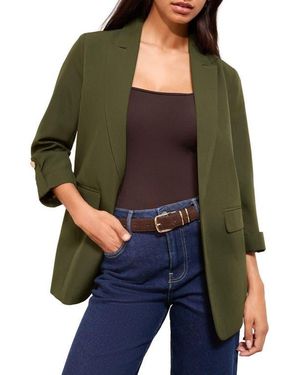 Friends Like These Roll-Tab Sleeve Blazer - Black