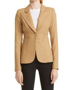 Smythe Classic Duchess Wool Blazer - Blue