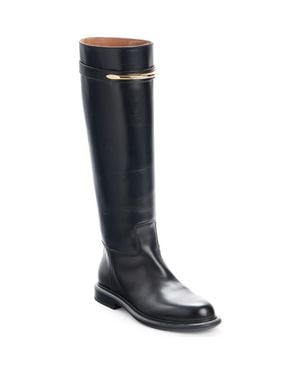Givenchy Pinch Knee High Leather Boot - Black