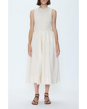 Pistola Gladys Smocked Midi Dress - White