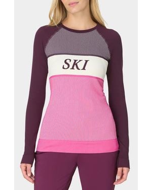 Sweaty Betty Rib Base Layer Long Sleeve Shirt - Pink