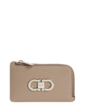 Ferragamo Portacarte Leather Card Holder - Brown