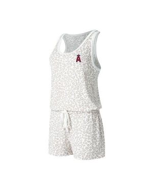 Concepts Sport Los Angeles Angels Montana Hacci Knit Romper - White