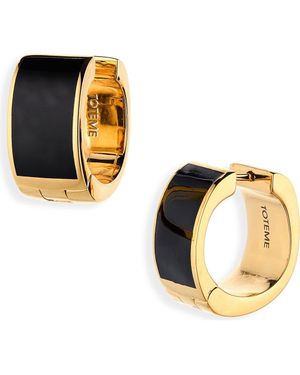 TOTEME Signature Huggie Hoop Earrings - Metallic