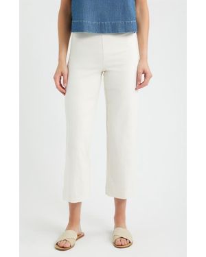 Frank & Eileen Westport Ankle Wide Leg Pants - White