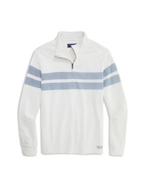 Vineyard Vines Coastline Quarter Zip Pullover - White