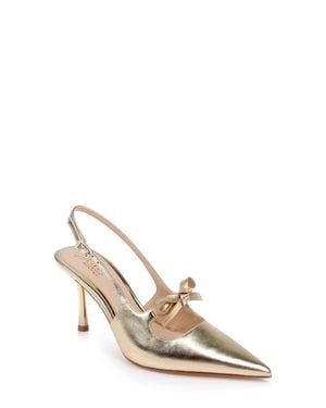 Badgley Mischka Zaya Pointed Toe Slingback Pump - Natural