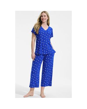 Lands' End Cooling Pajama Set - Blue