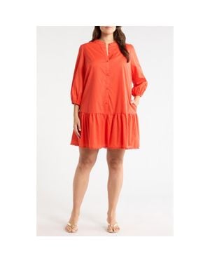 Sugarlips Yamila Ruffle Cotton Minidress - Red