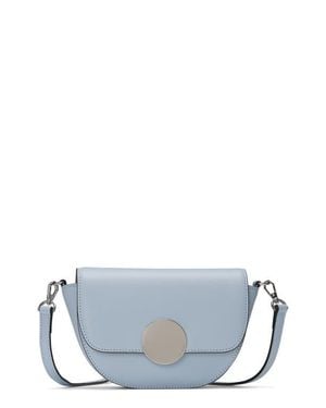 orYANY Lottie Leather Saddle Crossbody Bag - Blue