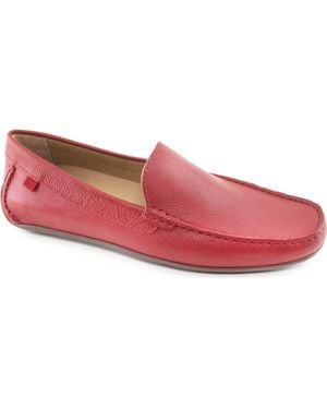 Marc Joseph New York Broadway Leather Venetian Driver Loafer - Red