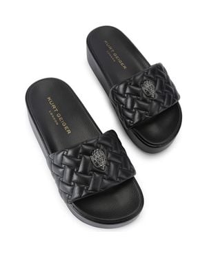 Kurt Geiger Meena Eagle Platform Sandal - Black