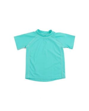 Leveret Kids Short Sleeve Rash Guard, Upf 50+ Swim Shirt - Blue
