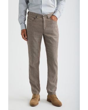 Bugatchi Straight Leg Five Pocket Pants - Gray