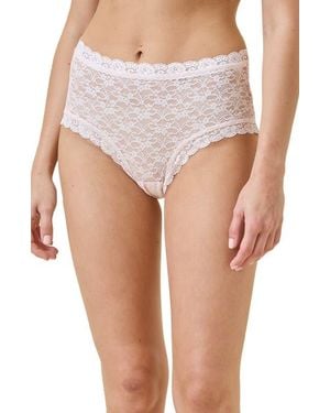 Papinelle High Waist Lace Knicker Panties - White