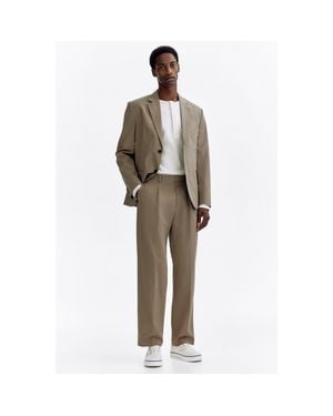 H&M Regular Fit Suit Pants - Natural