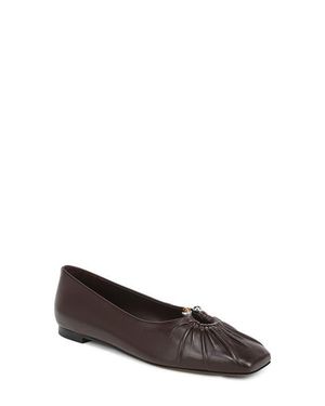 Vince Dany Leather Flat - Brown