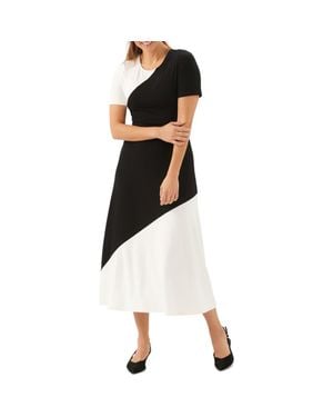 Karen Kane Colorblock Jersey Midi Dress - Black