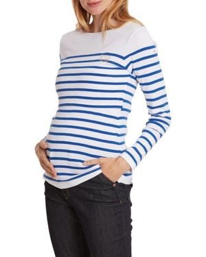 Cache Coeur Benodet Maternity And Nursing Sailor Shirt - Blue