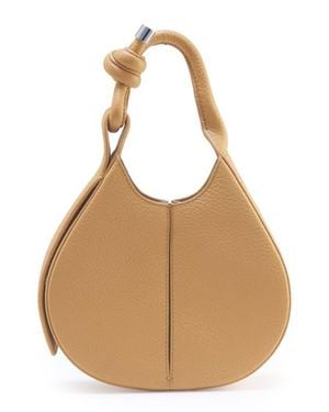 BEHNO Mini Ina Inverted Pleat Crossbody Bag - Natural