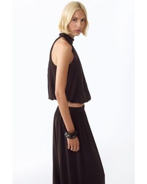 H&M Bubble-Hem Top - Blue