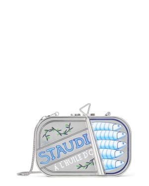 STAUD Ines Tin Clutch - Blue