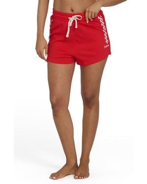 Billabong Vacay Forever Cotton Knit Shorts - Red