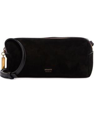 KHAITE Mini Kye Leather & Suede Crossbody Bag - Black