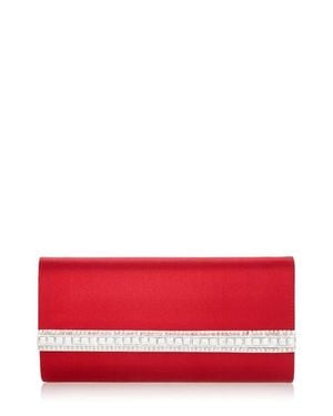 Judith Leiber Perry Satin Clutch - Red