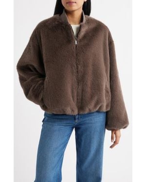 Sam Edelman Reversible Bomber Jacket - Brown