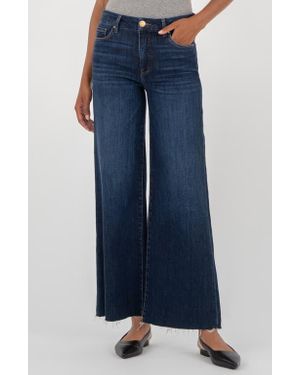 Kut From The Kloth Meg High Waist Raw Hem Wide Leg Jeans - Blue