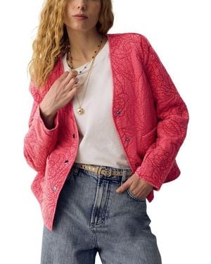 PER UNA BY M&S Garment Dye Quilted Cotton Jacket - Red