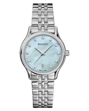 Balmain Beleganza Diamond & Mother-Of-Pearl Bracelet Watch, 32Mm - Gray