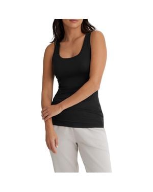 Tommy John Micro Rib Fitted Tank - Black