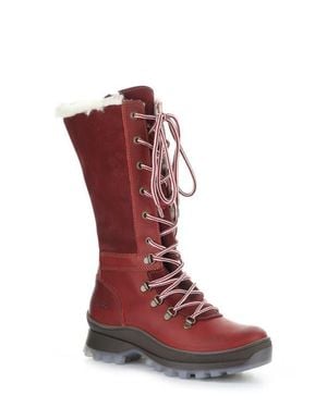 Bos. & Co. Dell Waterproof Wool Faux Shearling Lined Boot - Red
