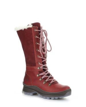 Bos. & Co. Dell Waterproof Wool Faux Shearling Lined Boot - Red