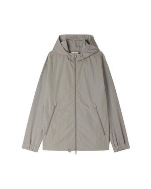 Sandro Technical Hooded Zip-Up Jacket - Gray