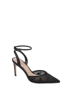 Badgley Mischka Zaida Ankle Strap Pointed Toe Pump - Black