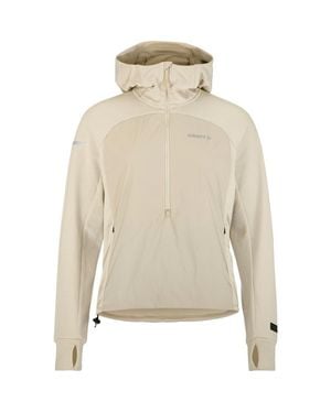 C.r.a.f.t Subz Jersey Half Zip Hoodie - Natural