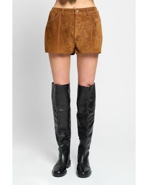 Central Park West Odessa Genuine Suede Short - Multicolor