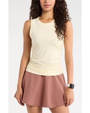 Zella Breathe Ruched Tank - Red