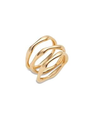 Soko Moto Set Of 3 Stacking Rings - Metallic