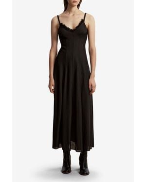 Marina Moscone Lightweight Wool Swing Dress - Black