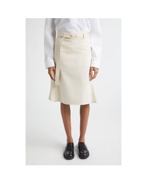 Rier Cotton Utility Skirt - White