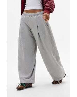 BDG Bobbi Pleated Cotton Pants - Gray