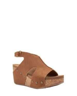 Volatile Beecher Slingback Platform Wedge Sandal - Brown