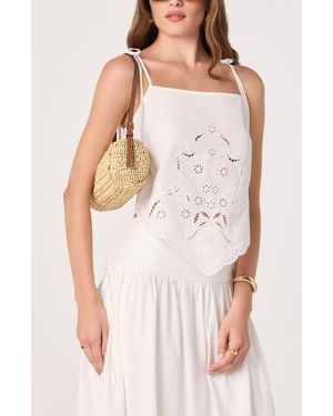 Astr Stevie Eyelet Embroidery Camisole - White