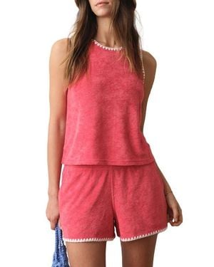 Marine Layer Flip Terry Cloth Tank - Red